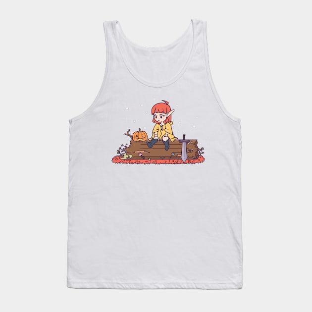 Raincoated Little Elf Halloween Tank Top by PabloooDuarte